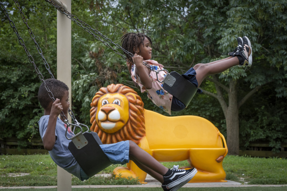 Lion playground in Manhattan Kansas