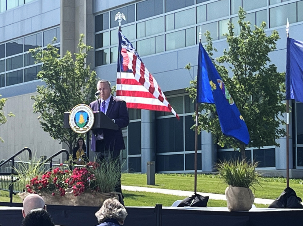 NBAF ribbon cutting K-State President Linton